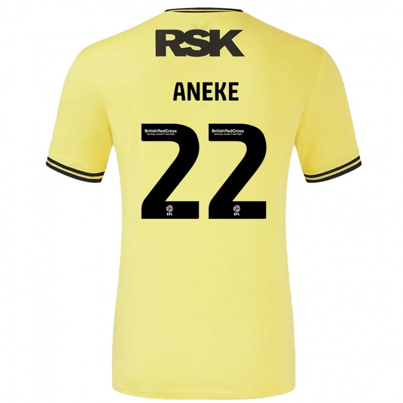 Danxen Damen Chuks Aneke #22 Gelb Schwarz Auswärtstrikot Trikot 2024/25 T-Shirt