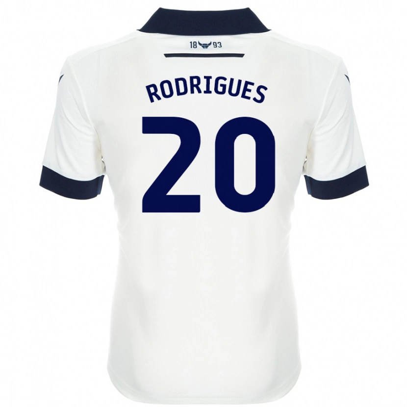 Danxen Damen Rúben Rodrigues #20 Weiß Marineblau Auswärtstrikot Trikot 2024/25 T-Shirt