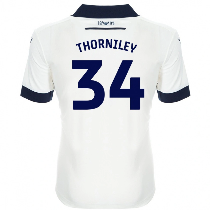 Danxen Damen Jordan Thorniley #34 Weiß Marineblau Auswärtstrikot Trikot 2024/25 T-Shirt