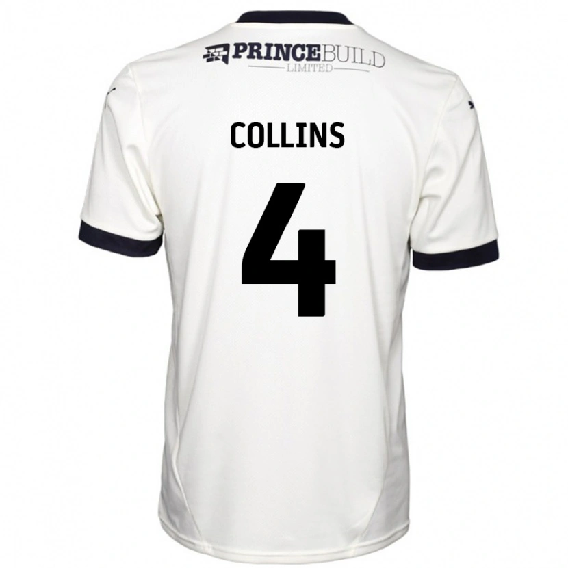 Danxen Damen Archie Collins #4 Cremeweiß Schwarz Auswärtstrikot Trikot 2024/25 T-Shirt