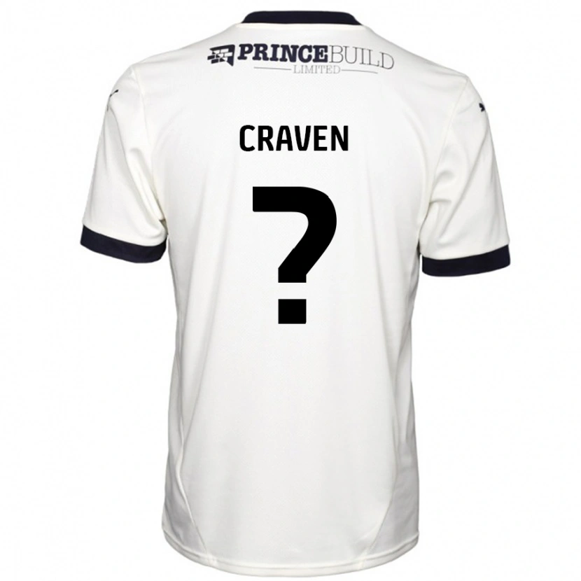 Danxen Damen Freddie Craven #0 Cremeweiß Schwarz Auswärtstrikot Trikot 2024/25 T-Shirt