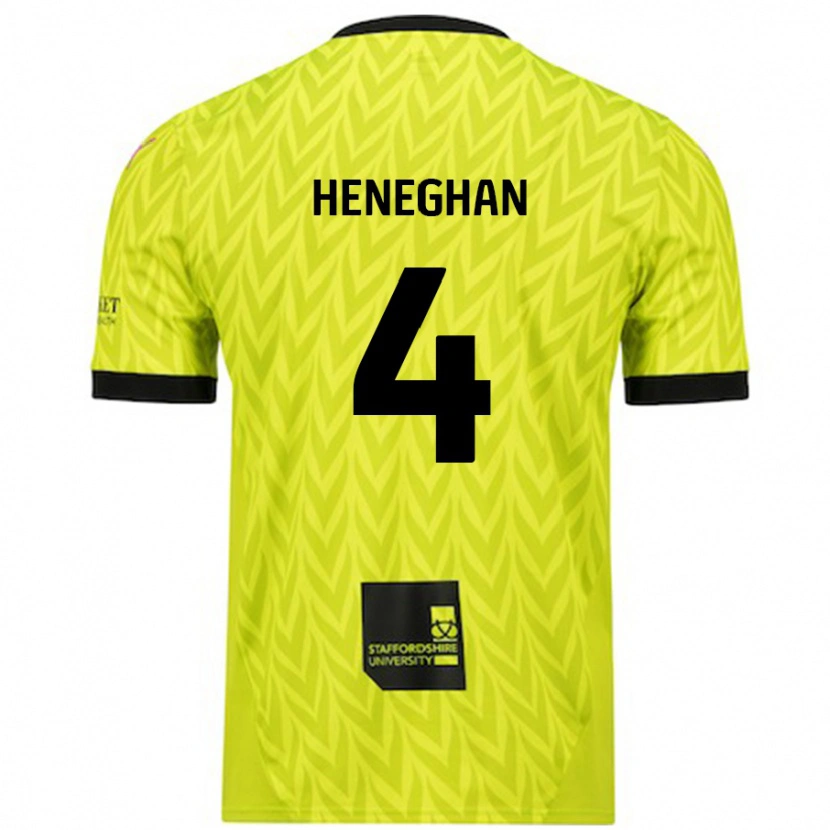 Danxen Damen Ben Heneghan #4 Fluoreszierend Grün Auswärtstrikot Trikot 2024/25 T-Shirt