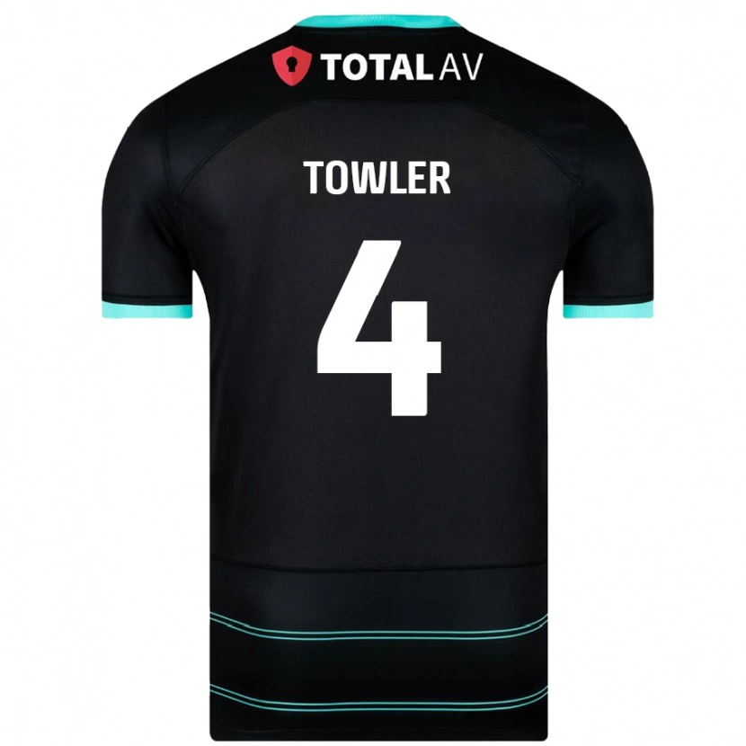 Danxen Damen Ryley Towler #4 Schwarz Auswärtstrikot Trikot 2024/25 T-Shirt