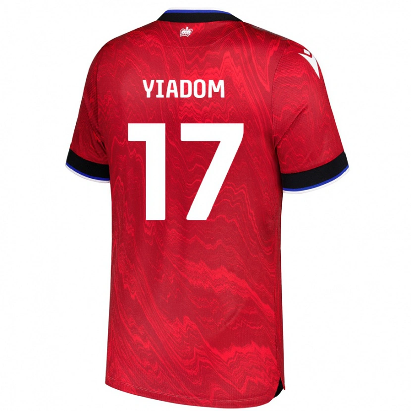 Danxen Damen Andy Yiadom #17 Rot Schwarz Auswärtstrikot Trikot 2024/25 T-Shirt