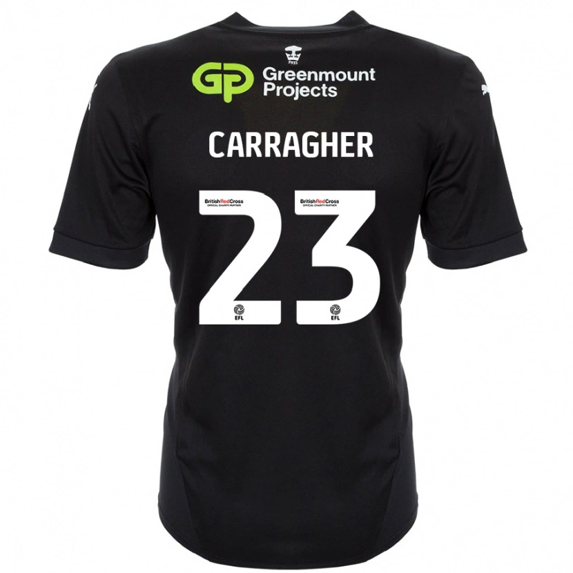 Danxen Damen James Carragher #23 Schwarz Auswärtstrikot Trikot 2024/25 T-Shirt