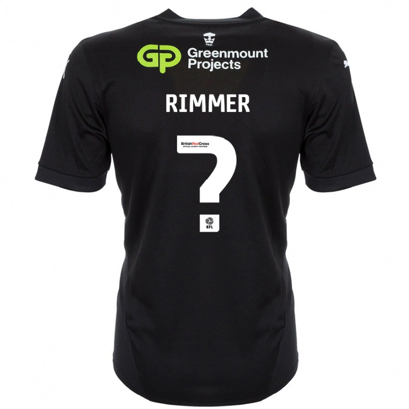 Danxen Damen Harry Rimmer #0 Schwarz Auswärtstrikot Trikot 2024/25 T-Shirt