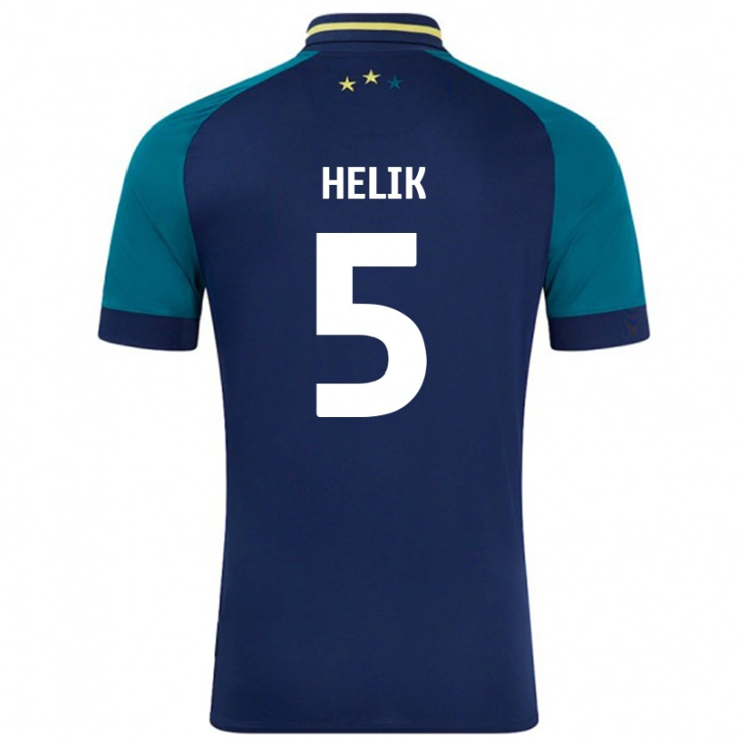Danxen Damen Michal Helik #5 Marine Dunkelgrün Auswärtstrikot Trikot 2024/25 T-Shirt