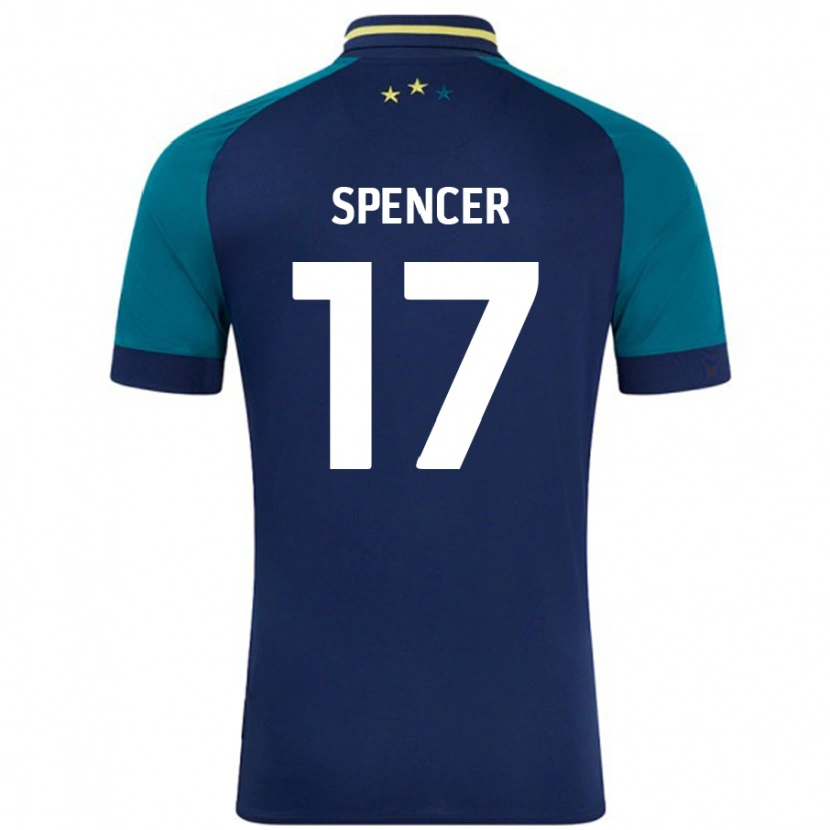 Danxen Damen Brodie Spencer #17 Marine Dunkelgrün Auswärtstrikot Trikot 2024/25 T-Shirt
