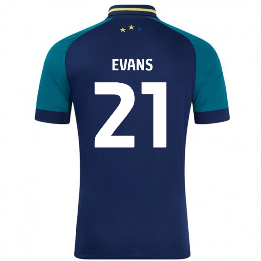 Danxen Damen Antony Evans #21 Marine Dunkelgrün Auswärtstrikot Trikot 2024/25 T-Shirt