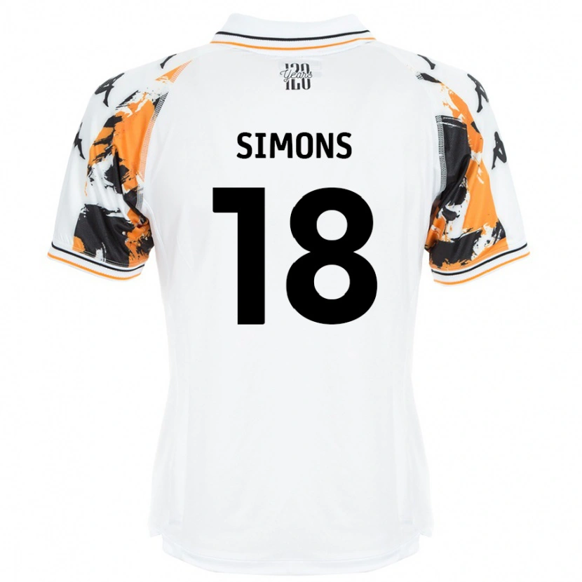 Danxen Damen Xavier Simons #18 Weiß Auswärtstrikot Trikot 2024/25 T-Shirt