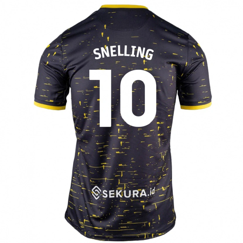 Danxen Damen Natasha Snelling #10 Schwarz Gelb Auswärtstrikot Trikot 2024/25 T-Shirt