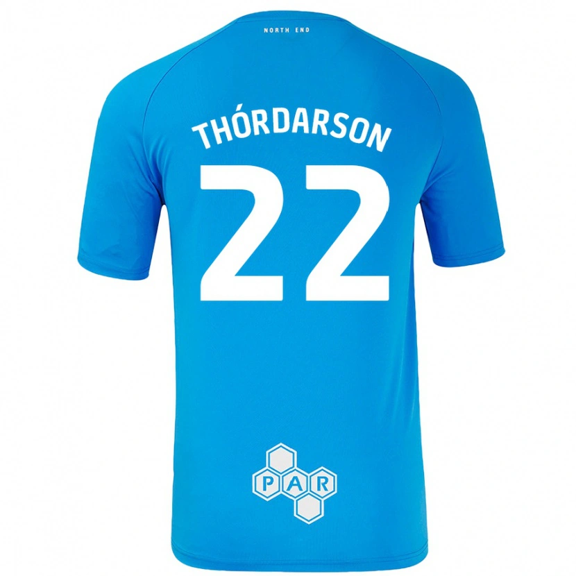 Danxen Damen Stefán Teitur Thórdarson #22 Himmelblau Auswärtstrikot Trikot 2024/25 T-Shirt