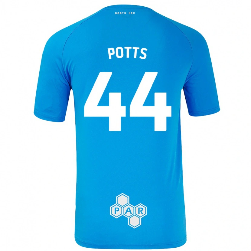 Danxen Damen Brad Potts #44 Himmelblau Auswärtstrikot Trikot 2024/25 T-Shirt