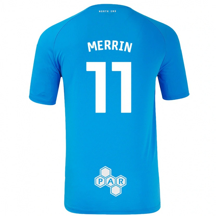 Danxen Damen Laura Merrin #11 Himmelblau Auswärtstrikot Trikot 2024/25 T-Shirt