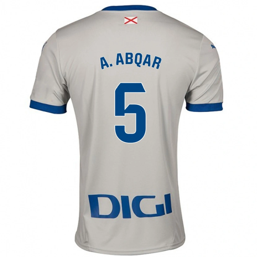 Danxen Damen Abdel Abqar #5 Hellgrau Auswärtstrikot Trikot 2024/25 T-Shirt