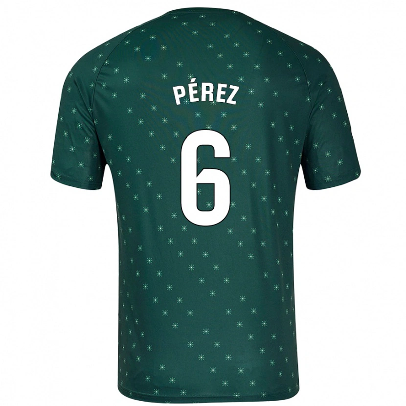 Danxen Damen René Pérez #6 Dunkelgrün Auswärtstrikot Trikot 2024/25 T-Shirt