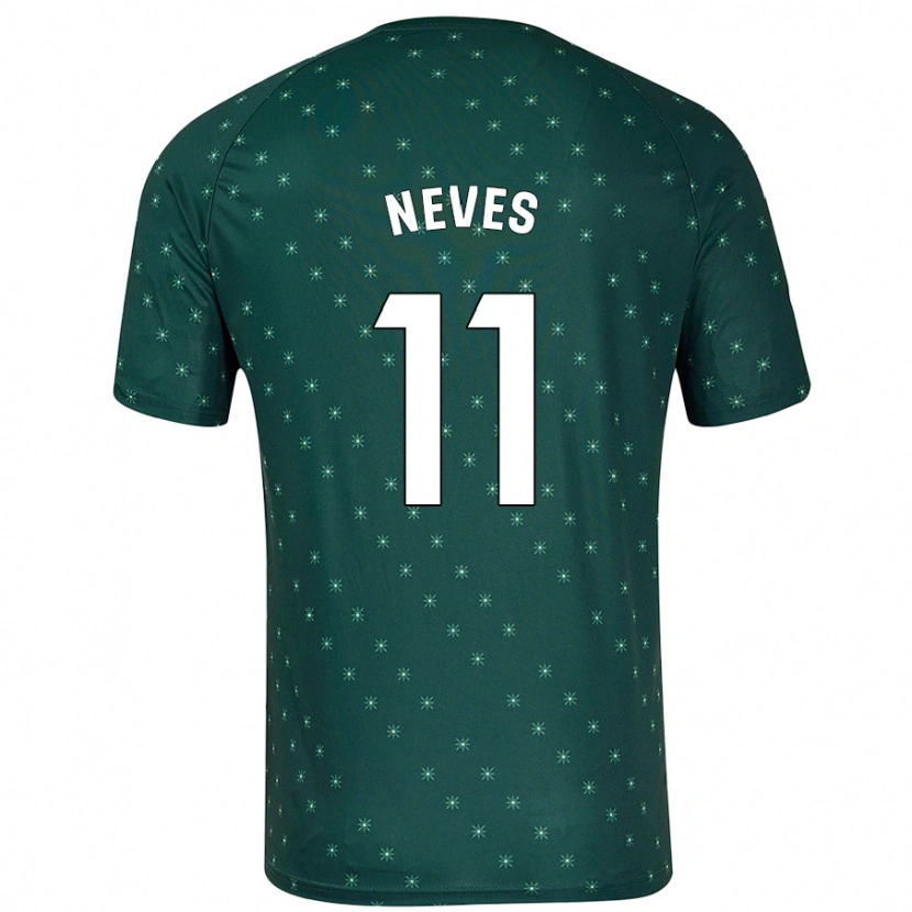 Danxen Damen Hugo Neves #11 Dunkelgrün Auswärtstrikot Trikot 2024/25 T-Shirt