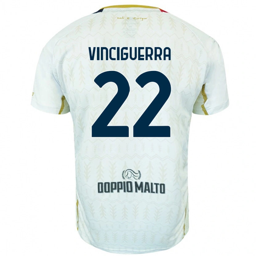 Danxen Damen Alessandro Vinciguerra #22 Weiß Auswärtstrikot Trikot 2024/25 T-Shirt