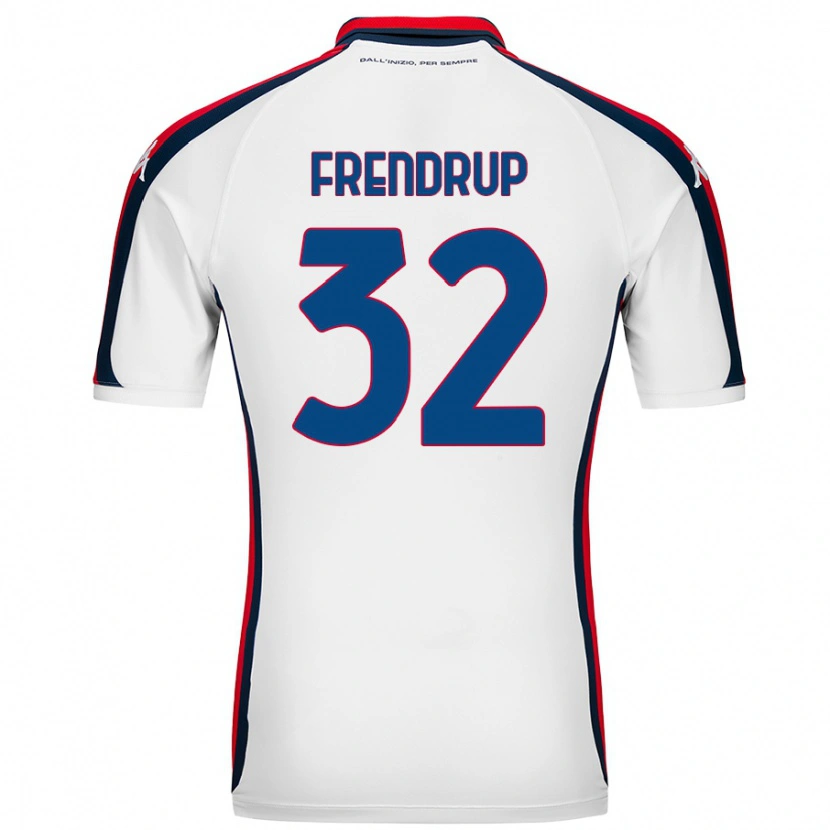 Danxen Damen Morten Frendrup #32 Weiß Auswärtstrikot Trikot 2024/25 T-Shirt