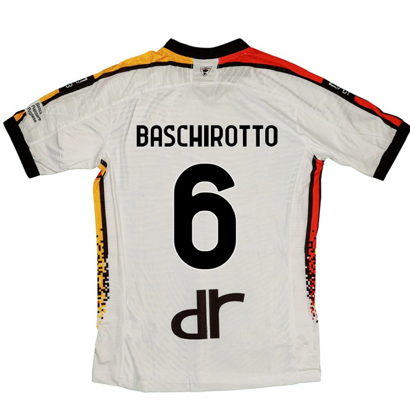 Danxen Damen Federico Baschirotto #6 Weiß Schwarz Auswärtstrikot Trikot 2024/25 T-Shirt