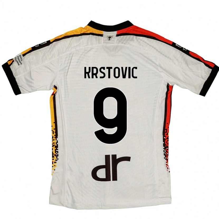 Danxen Damen Nikola Krstovic #9 Weiß Schwarz Auswärtstrikot Trikot 2024/25 T-Shirt