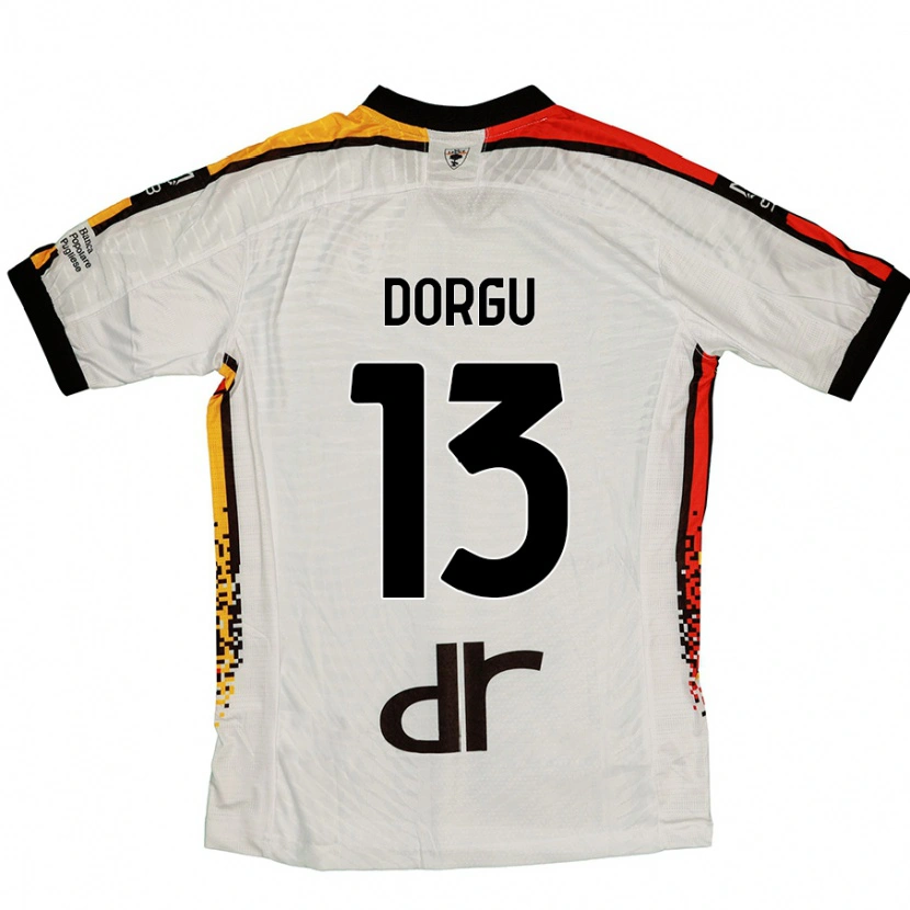 Danxen Damen Patrick Dorgu #13 Weiß Schwarz Auswärtstrikot Trikot 2024/25 T-Shirt