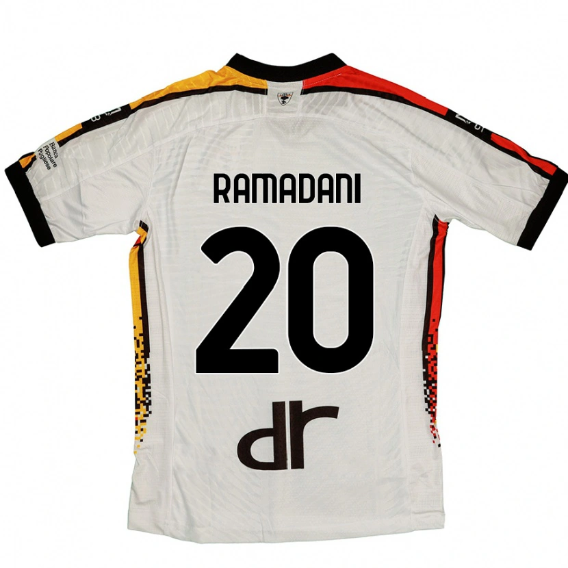 Danxen Damen Ylber Ramadani #20 Weiß Schwarz Auswärtstrikot Trikot 2024/25 T-Shirt