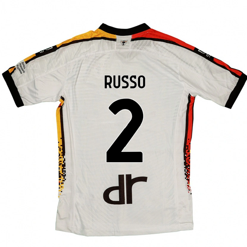 Danxen Damen Luca Russo #2 Weiß Schwarz Auswärtstrikot Trikot 2024/25 T-Shirt