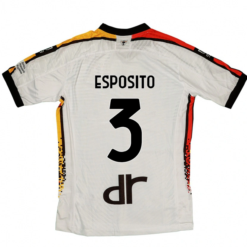 Danxen Damen Sebastian Esposito #3 Weiß Schwarz Auswärtstrikot Trikot 2024/25 T-Shirt