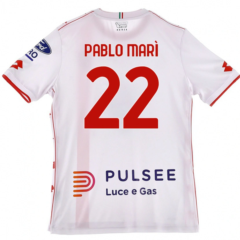 Danxen Damen Pablo Marí #22 Weiß Rot Auswärtstrikot Trikot 2024/25 T-Shirt