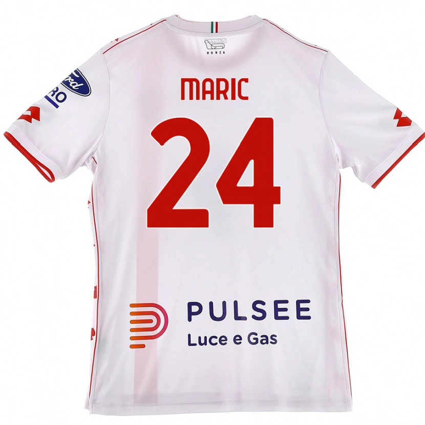 Danxen Damen Mirko Maric #24 Weiß Rot Auswärtstrikot Trikot 2024/25 T-Shirt