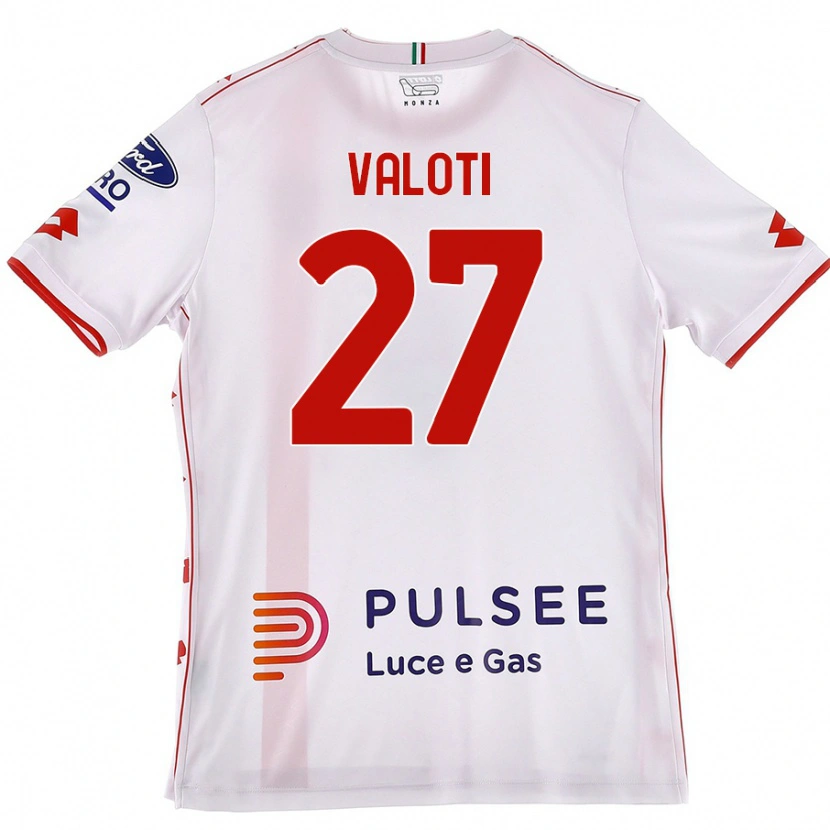 Danxen Damen Mattia Valoti #27 Weiß Rot Auswärtstrikot Trikot 2024/25 T-Shirt