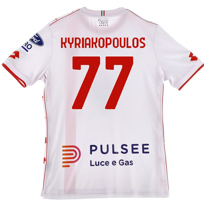 Danxen Damen Georgios Kyriakopoulos #77 Weiß Rot Auswärtstrikot Trikot 2024/25 T-Shirt