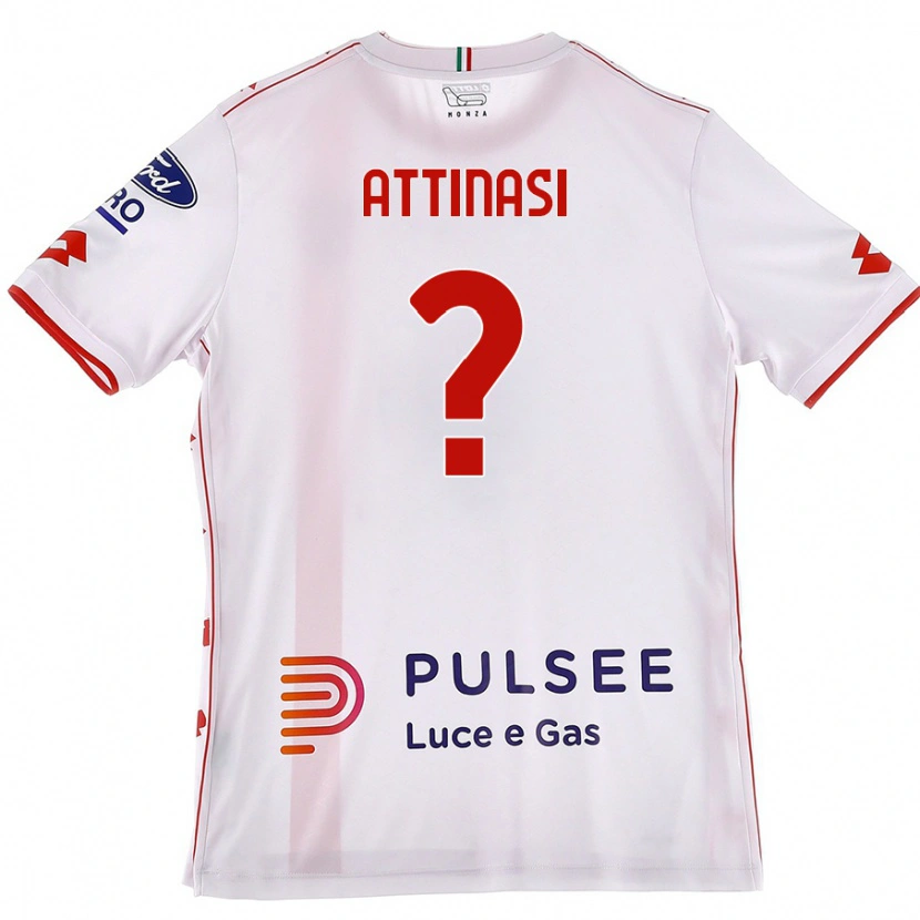 Danxen Damen Mattia Attinasi #0 Weiß Rot Auswärtstrikot Trikot 2024/25 T-Shirt