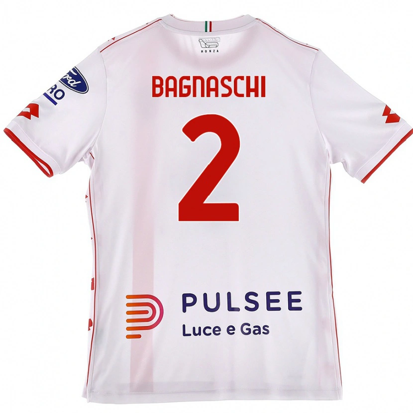 Danxen Damen Alessandro Bagnaschi #2 Weiß Rot Auswärtstrikot Trikot 2024/25 T-Shirt