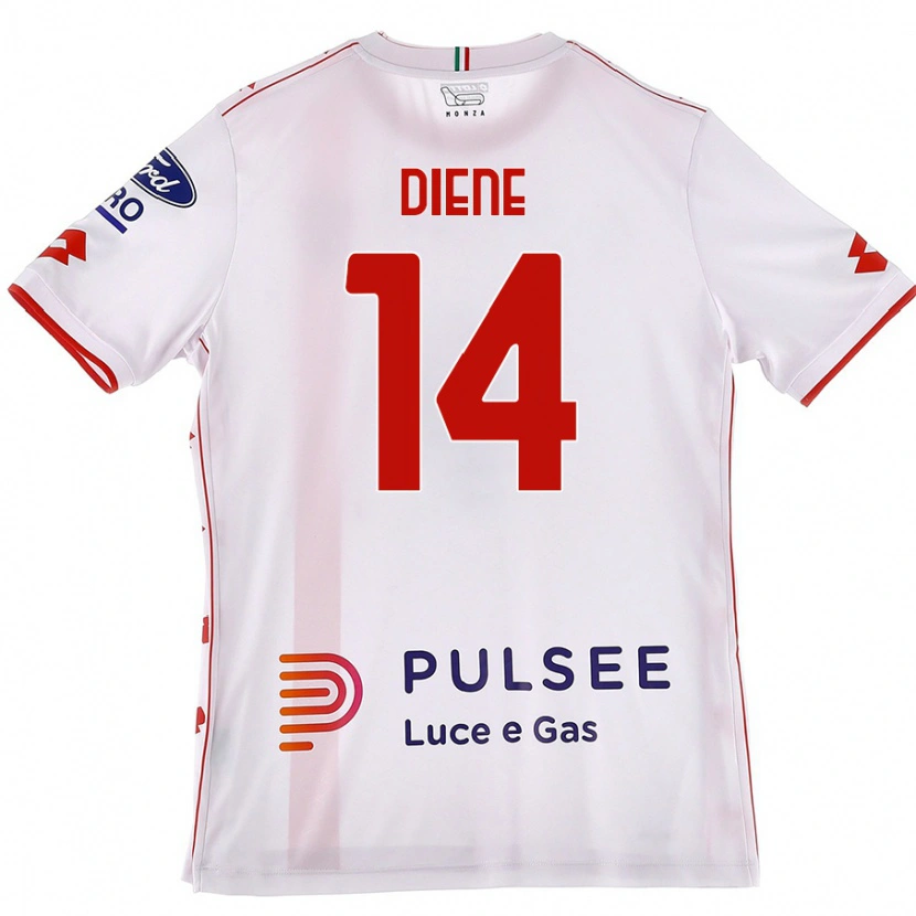 Danxen Damen Abdou Diene #14 Weiß Rot Auswärtstrikot Trikot 2024/25 T-Shirt