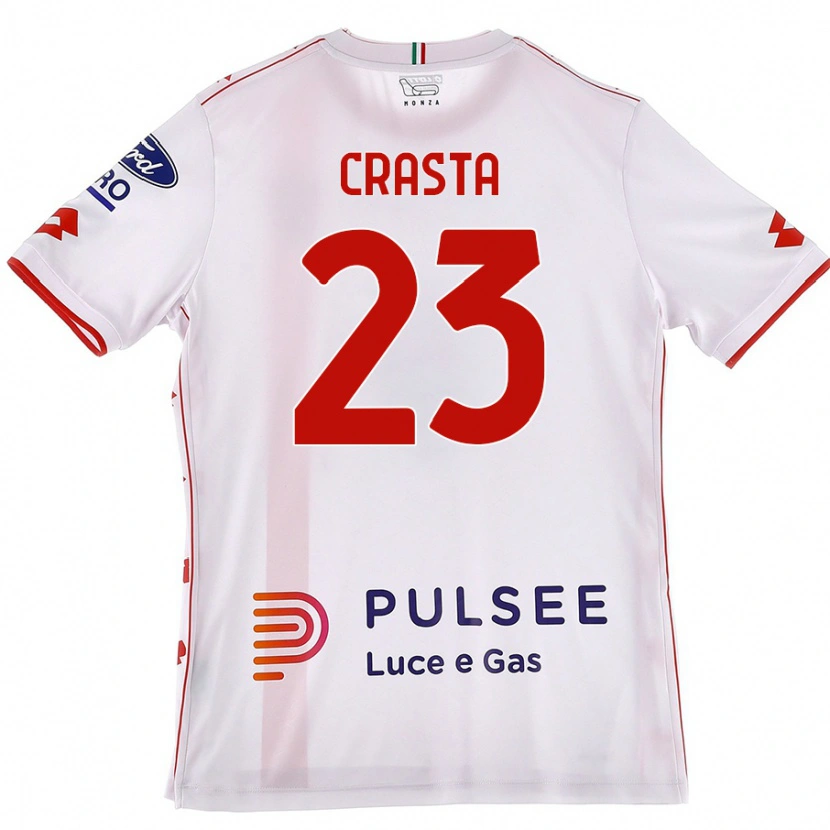Danxen Damen Mario Crasta #23 Weiß Rot Auswärtstrikot Trikot 2024/25 T-Shirt