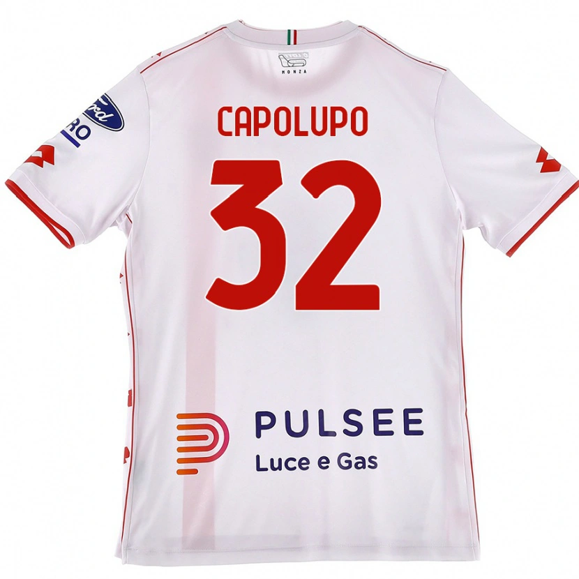 Danxen Damen Samuele Capolupo #32 Weiß Rot Auswärtstrikot Trikot 2024/25 T-Shirt