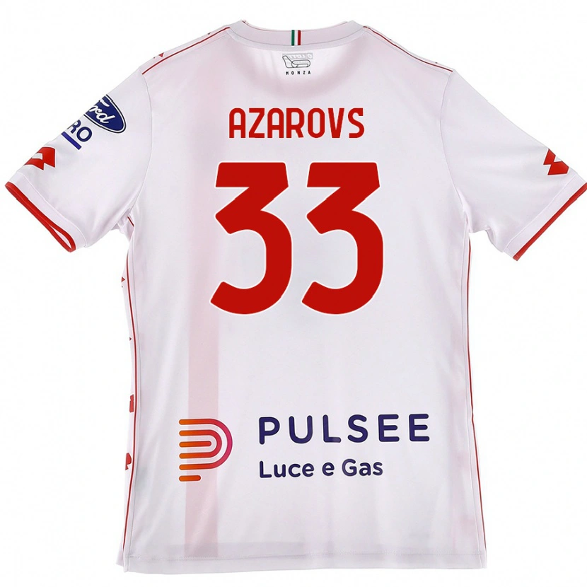 Danxen Damen Timurs Azarovs #33 Weiß Rot Auswärtstrikot Trikot 2024/25 T-Shirt