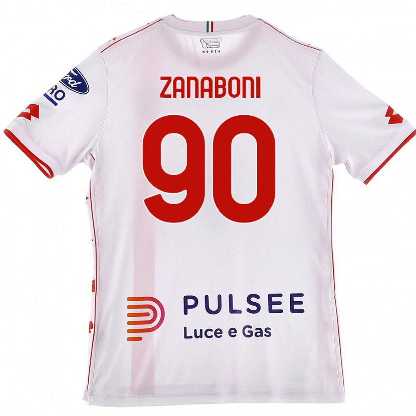 Danxen Damen Emanuele Zanaboni #90 Weiß Rot Auswärtstrikot Trikot 2024/25 T-Shirt