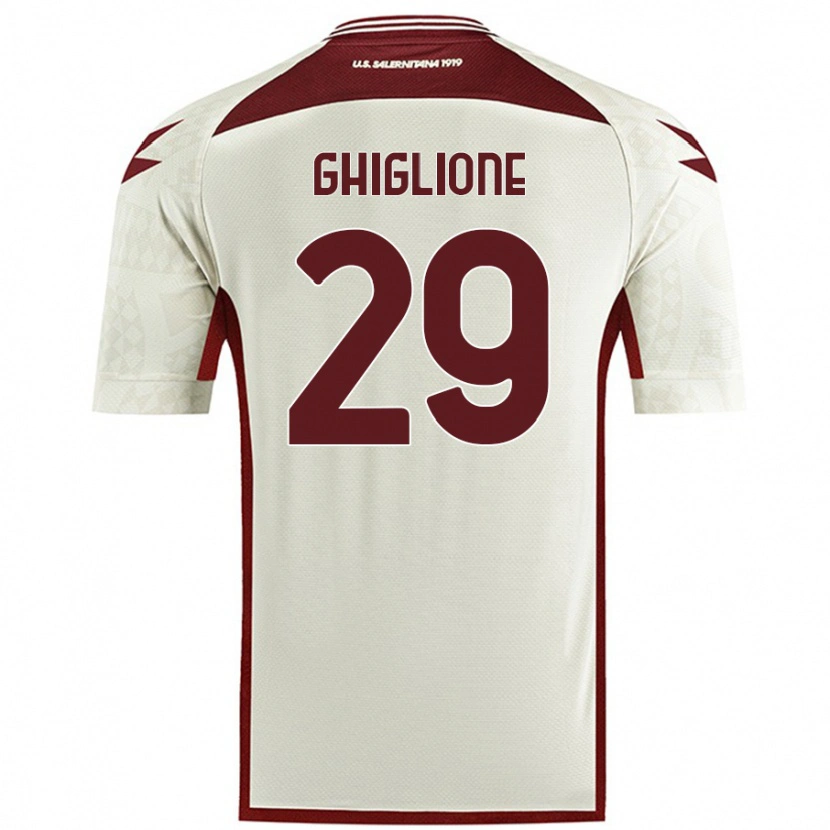 Danxen Damen Paolo Ghiglione #29 Cremefarben Auswärtstrikot Trikot 2024/25 T-Shirt