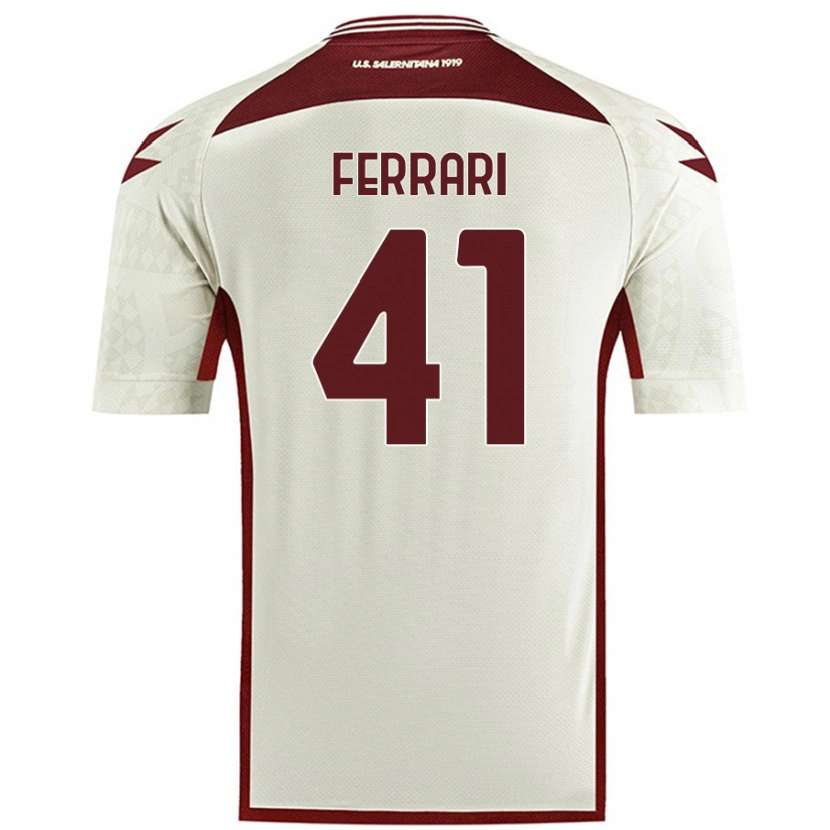 Danxen Damen Tommaso Ferrari #41 Cremefarben Auswärtstrikot Trikot 2024/25 T-Shirt