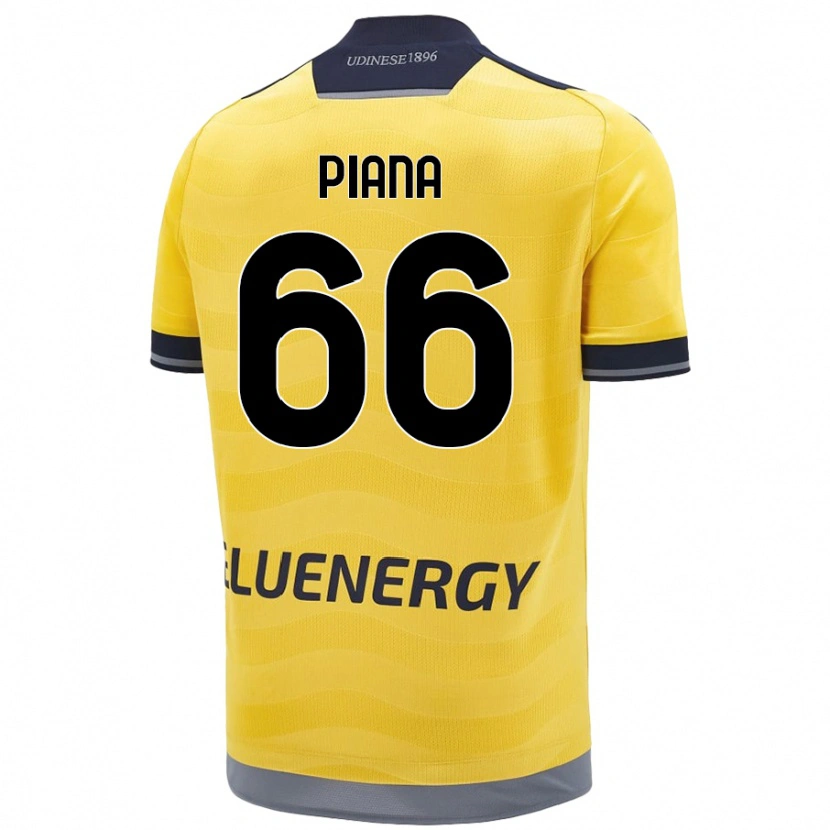 Danxen Damen Edoardo Piana #66 Golden Auswärtstrikot Trikot 2024/25 T-Shirt