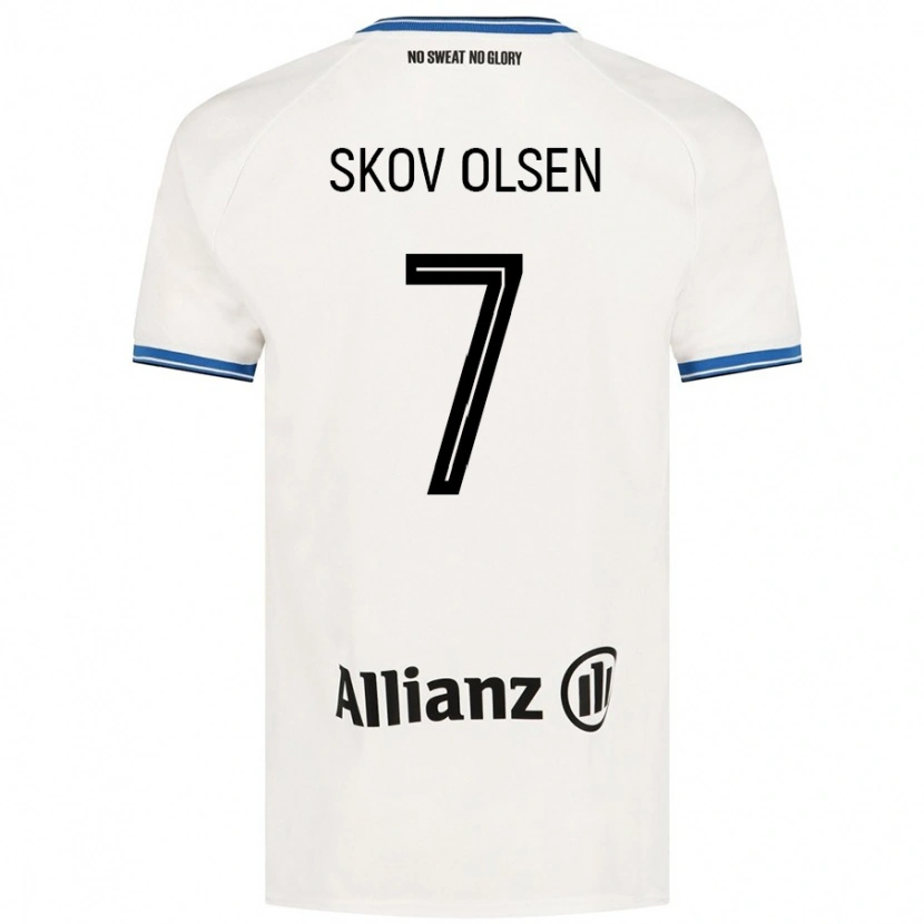 Danxen Damen Andreas Skov Olsen #7 Weiß Auswärtstrikot Trikot 2024/25 T-Shirt