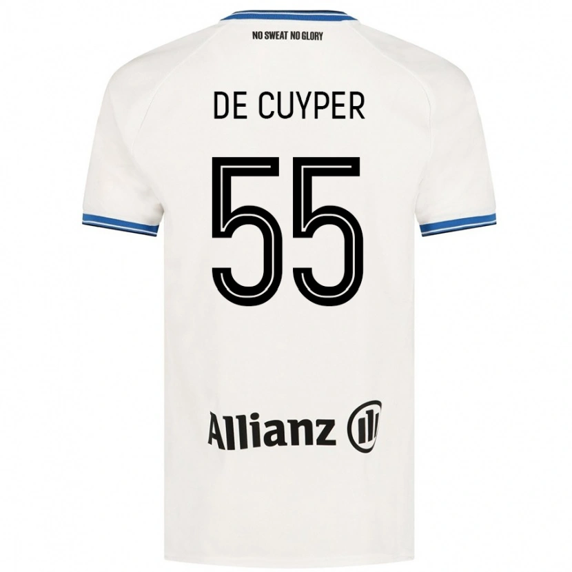 Danxen Damen Maxim De Cuyper #55 Weiß Auswärtstrikot Trikot 2024/25 T-Shirt