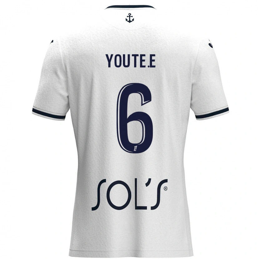 Danxen Damen Étienne Youté Kinkoué #6 Weiß Dunkelblau Auswärtstrikot Trikot 2024/25 T-Shirt