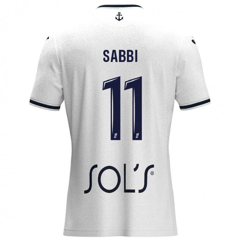 Danxen Damen Emmanuel Sabbi #11 Weiß Dunkelblau Auswärtstrikot Trikot 2024/25 T-Shirt