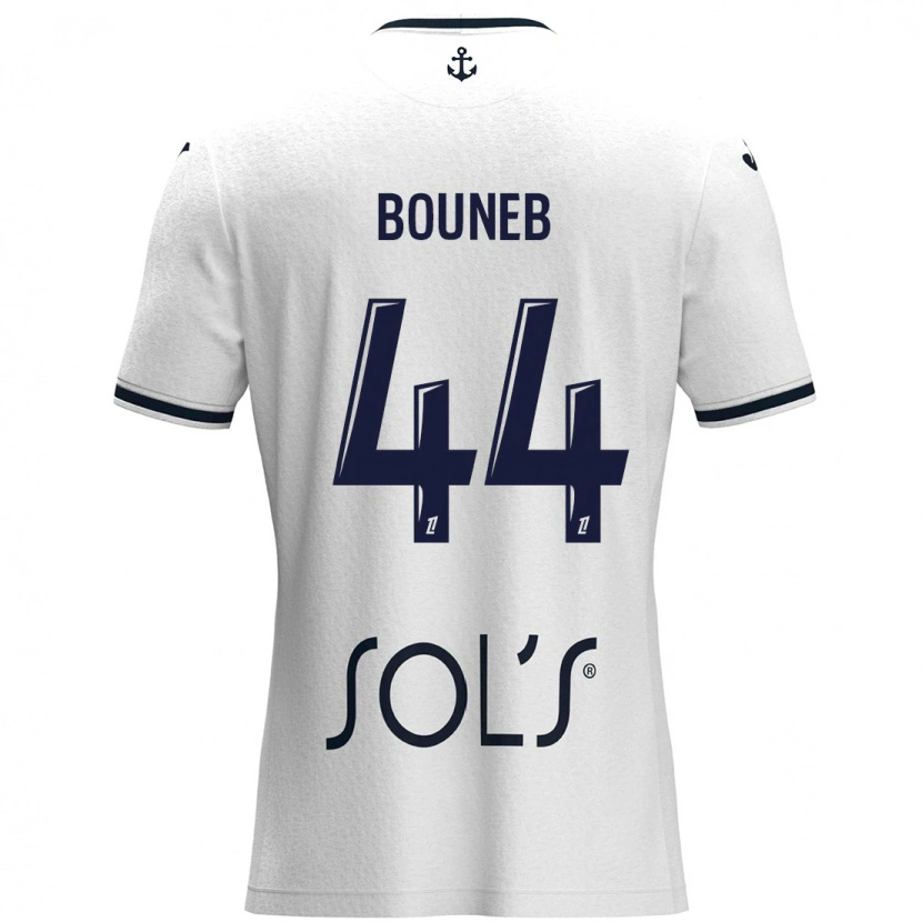 Danxen Damen Ismaïl Bouneb #44 Weiß Dunkelblau Auswärtstrikot Trikot 2024/25 T-Shirt