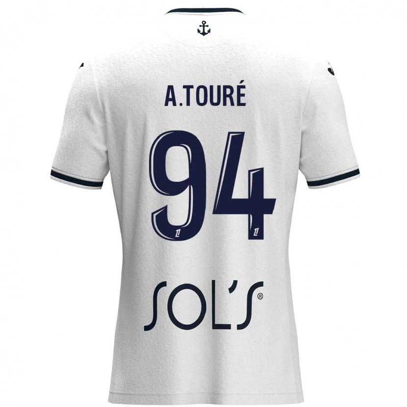 Danxen Damen Abdoulaye Touré #94 Weiß Dunkelblau Auswärtstrikot Trikot 2024/25 T-Shirt
