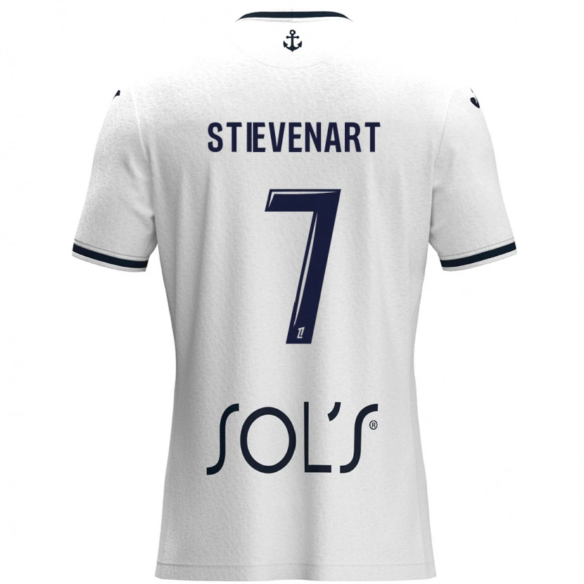 Danxen Damen Zoé Stievenart #7 Weiß Dunkelblau Auswärtstrikot Trikot 2024/25 T-Shirt